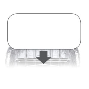 7120LBE - Ovenable Container Board Lid to suit 7421/ 7521 trays