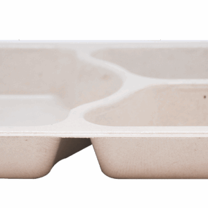 PT6222-37PF - Pulp Paper 3 Cavity Shallow Meal Tray